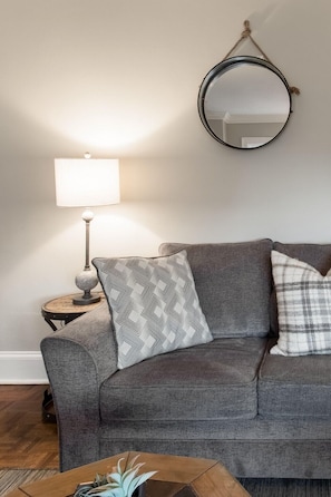 Living room with a sofa-bed