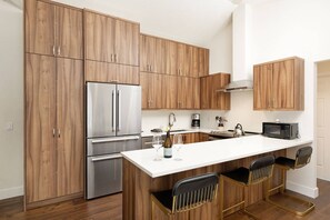 Vaulted ceilings and contemporary furnishings create a bright and inviting space to enjoy your time in Aspen.