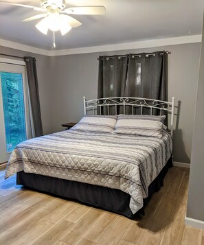 Master Bedroom - King bed and recently renovated full bathroom