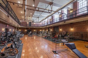 Gym with the suspended track.