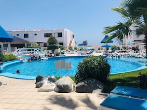 The medium sized heated pool