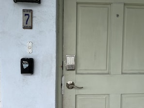 The front door to Apt 7 is equipped with a keypad lock for easy remote 24 hour access.  A door code is provided with entry instructions.