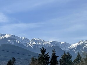 Olympic mountains from Golf Course road, nearby.