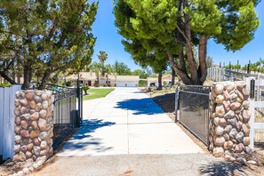 Gated entry to estate
