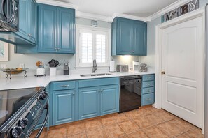 Fully stocked kitchen