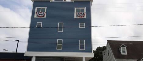 Street view, 300B is the first level of blue siding and two windows, one floor.