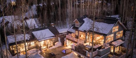 Rental Cottage on left (separate structure from main house)