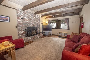 Peaceful Pines Living Area Fireplace