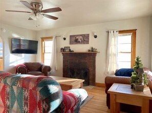 Cozy living room with smart tv