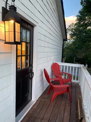 Chair, Furniture, Railing, Porch, Flooring