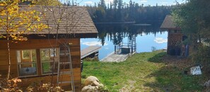 Sauna and shower on right