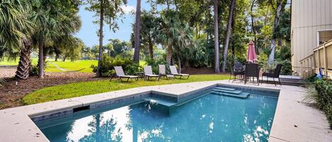 Pool and golf view