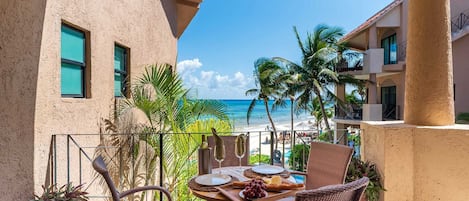 Splendid ocean views from this large balcony