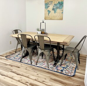 Dining table in kitchen 