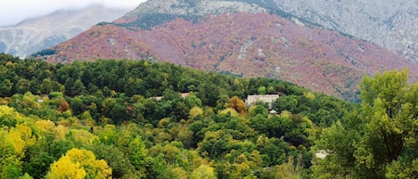 La Taillede, with mount Canigou behind