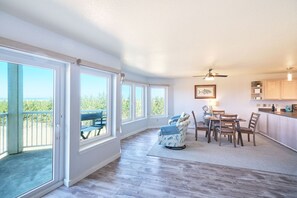 Bay windows let in a lot of natural light