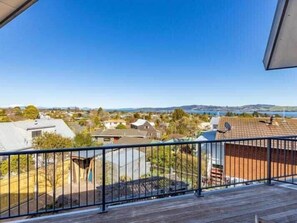 The front deck is perfect for entertaining