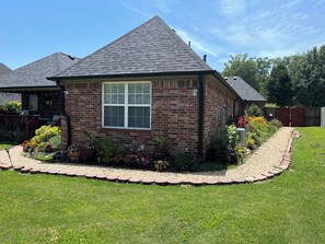 Follow this path around the house to find the guest suite.  View of Osa’s Haven.