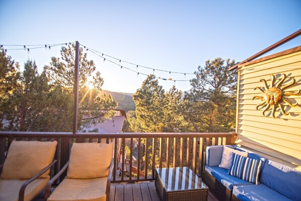 Balcony, Couch, Furniture, Porch, Chair