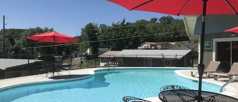 1 of 2 large pools.  This one is 1/2 indoor 1/2 outdoor.