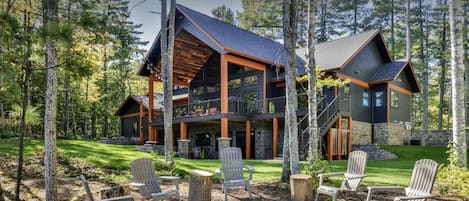 Covered deck overlooking Osprey Bay