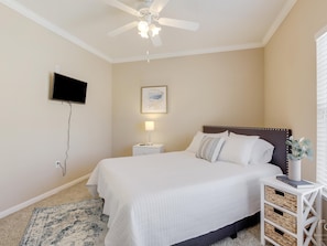 Spacious guest bedroom with SMART TV and YouTube TV provided