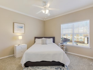 Guest bedroom with SMART TV with YouTube TV provided