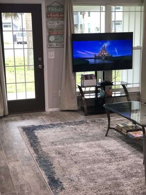 Living room with exit to front beach road