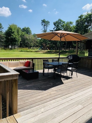 Side Deck for Dining or Soaking in the Sun and Sights of the Large Yard!