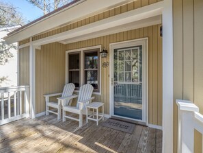 Hang out on the front porch with your morning coffee and watch the deer stroll by.