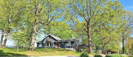 View of the main house from the road.