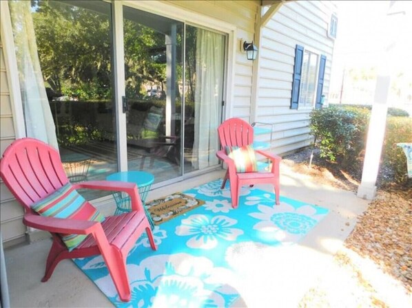 exterior patio near tennis courts