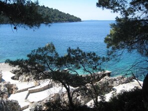 Vue sur la plage ou l’océan