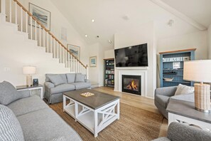 Living Room with Deck Access on Second Level