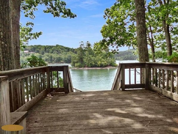 Beautiful view of Burns Island on Lake Wallenpaupack