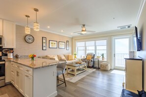 Living room with ocean views