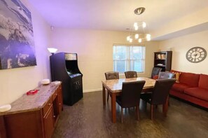 Dining Room w/ free-play 60 game arcade machine