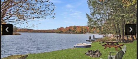 This enhanced photo shows the water front from prior listing