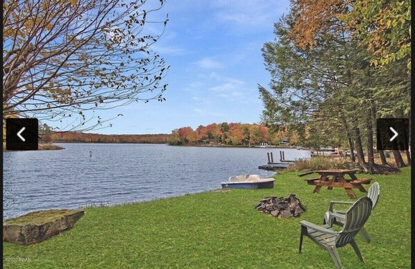 This enhanced photo shows the water front from prior listing