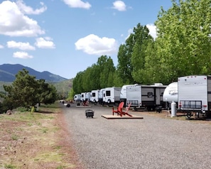 Outside walking area around Glamping park.
