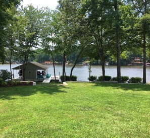 View of dock from back yard