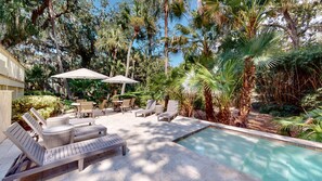 Private Pool with Chaise Lounges