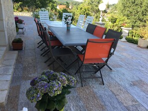 terrasse vue sur village