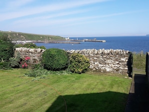 Garden and sea view from side of property 