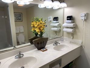 Double sink in master en-suite bath