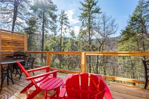Grab a seat in the Adirondack chairs and enjoy your peaceful retreat in nature.