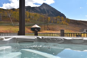 Hot tub with BBQ area