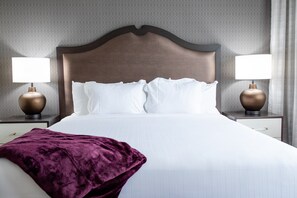 Drift to sleep in a comfortable bed after a wonderful day outside.