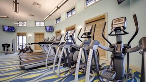 Sweat it out in style: Our state-of-the-art fitness room awaits your energy!