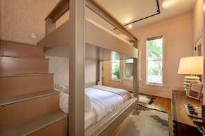 The Bunk Room offers plentiful closet space.